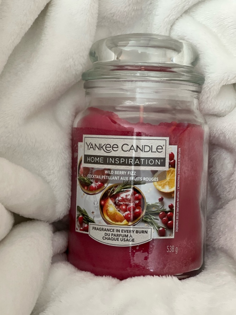 NWT Yankee Candle Home Inspiration Wild Berry Fizz Large Jar